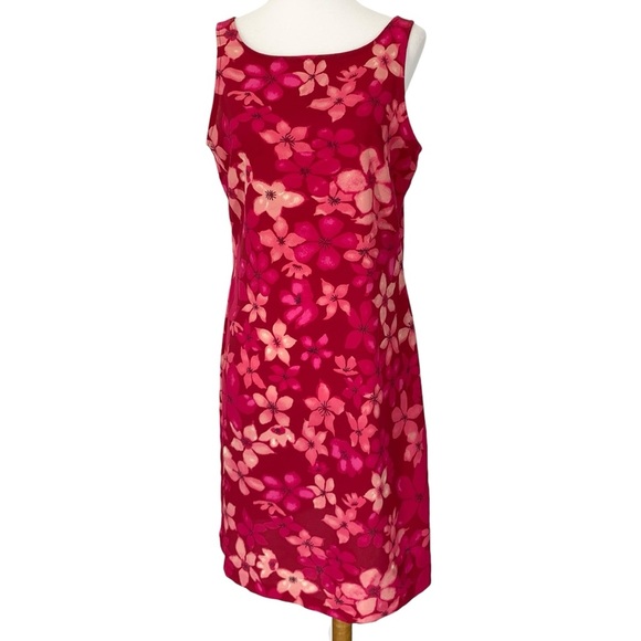 Reitmans Sundress Womens 8 Pink Floral Hawaiian Tropical Cruise Vacation Vtg Y2K - Picture 1 of 9